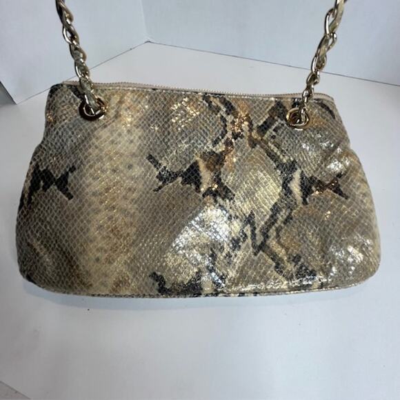 DKNY Metallic Python Handbag Bolsa Sac - Picture 4 of 16